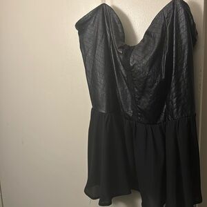 Black corset flared top